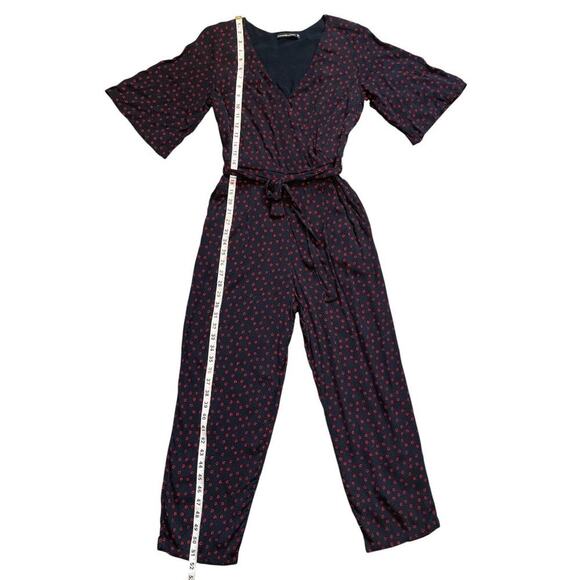 Abercrombie & Fitch Women’s Jumpsuit Short Sleeve Blue & Red Floral Print Small - Picture 11 of 12